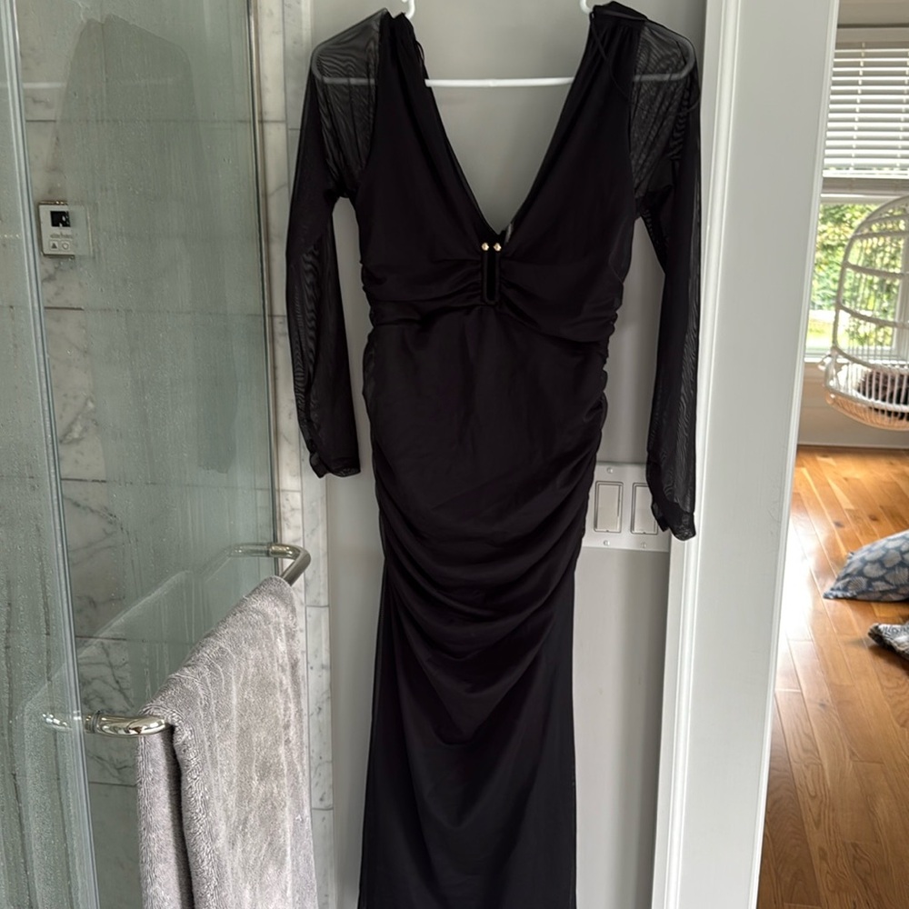 Anthropologie Black sheer dress